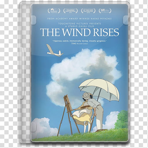 Movie Icon Mega , The Wind Rises, The Wind Rises DVD case transparent background PNG clipart