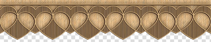 Valentine day paper border, brown valance transparent background PNG clipart