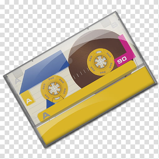 Cassette Tape, A-with-Inlay icon transparent background PNG clipart