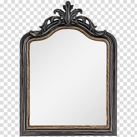 Brown Background Frame, Rectangle M, Mirror, Frame, Antique, Metal transparent background PNG clipart