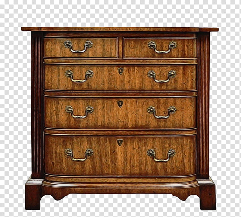 drawer chest of drawers furniture wood stain varnish, Watercolor, Paint, Wet Ink, Dresser, Sideboard, Chiffonier, Hardwood transparent background PNG clipart