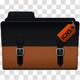 Briefcase Folders, black and brown folder transparent background PNG clipart