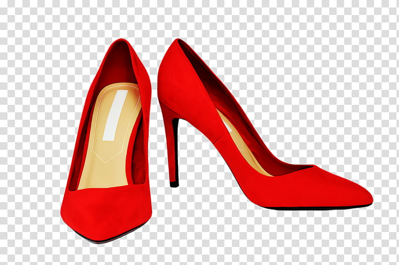 Orange, Footwear, High Heels, Red, Basic Pump, Court Shoe, Carmine, Leather transparent background PNG clipart