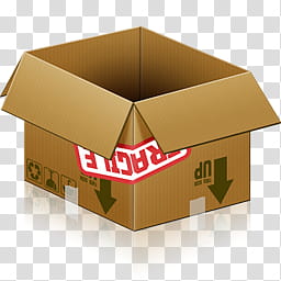 Box Icons, fragile box transparent background PNG clipart