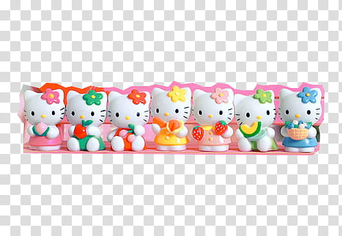 Kawaii , Hello Kitty toy lot art transparent background PNG clipart