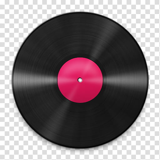 Vinyl Record Icons, Vinyl_Pink_, pink and black vinyl record art transparent background PNG clipart