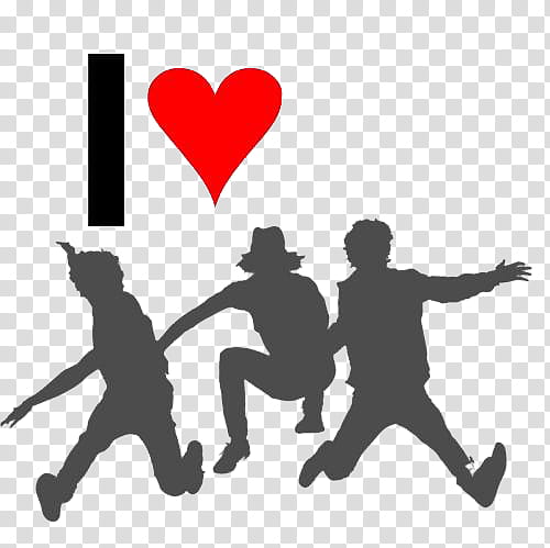 i love Jonas Brothers silhouette transparent background PNG clipart