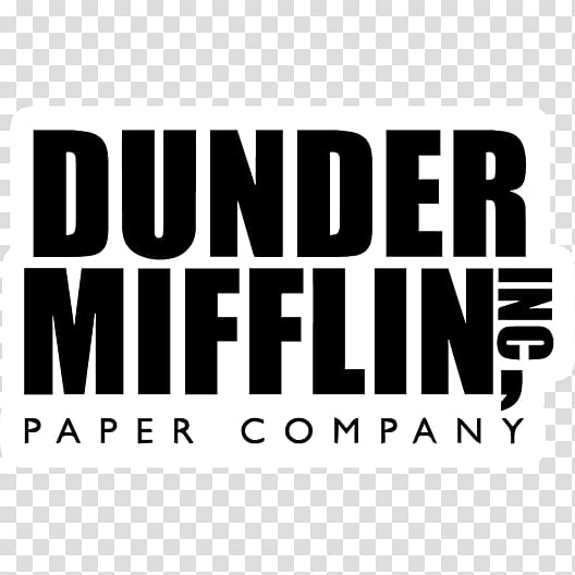 Paper, Dunder Mifflin, Logo, Television, Tshirt, Sticker, Sitcom, Office transparent background PNG clipart