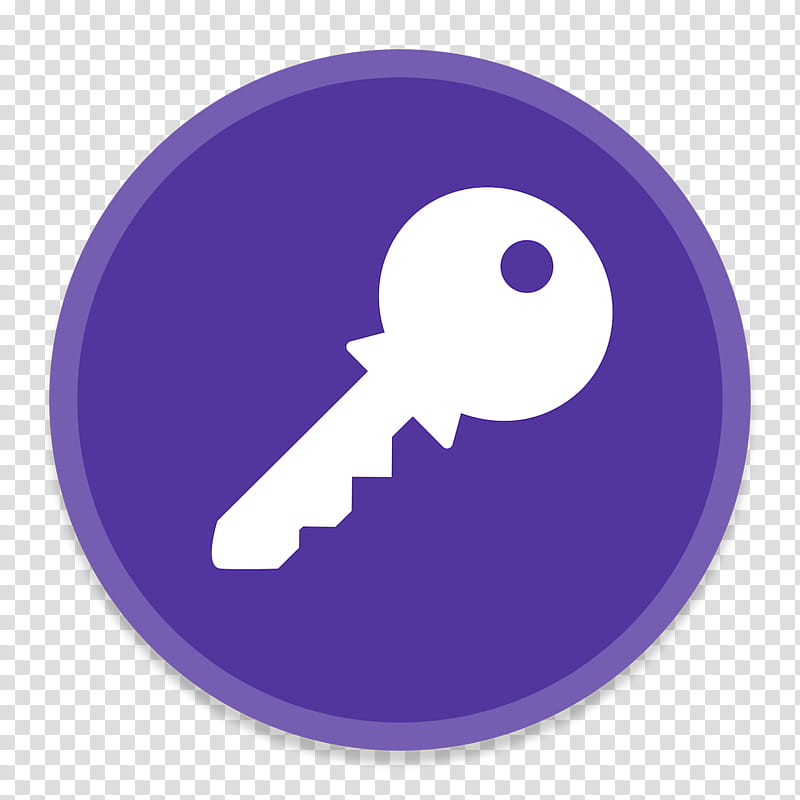 Button UI System Icons, KeyChainAccess, white and purple key logo transparent background PNG clipart
