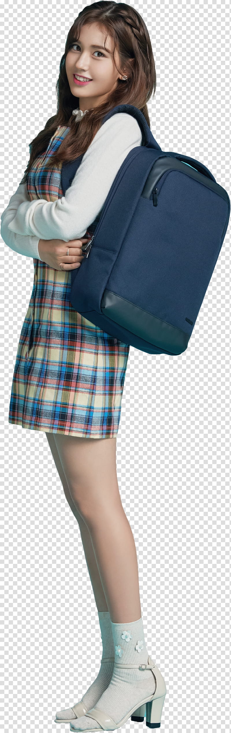 Somi, woman carrying bag transparent background PNG clipart