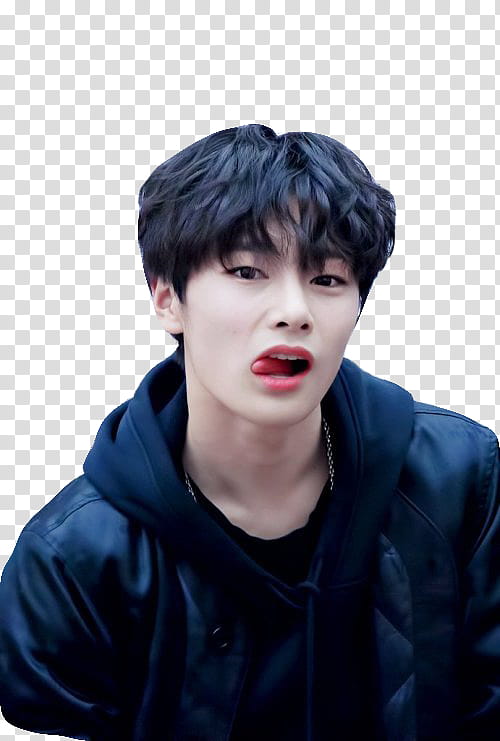 Jeongin, man showing his tongue transparent background PNG clipart