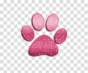 red pet paw illustration transparent background PNG clipart