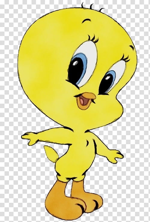 Cartoon Baby, Watercolor, Paint, Wet Ink, Tweety, Cartoon, Looney Tunes, Character transparent background PNG clipart