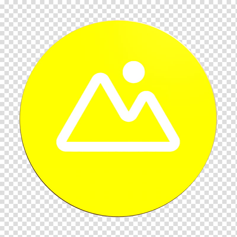 gallery icon icon icon, Icon, Icon, Yellow, Sign, Symbol, Signage, Circle transparent background PNG clipart