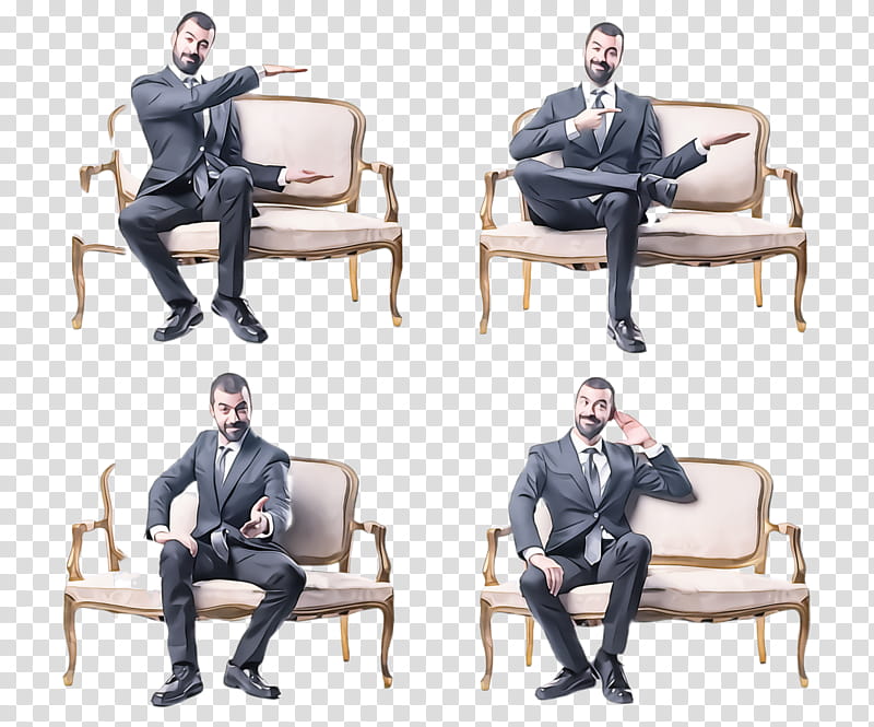 sitting chair furniture gentleman white-collar worker, Whitecollar Worker, Businessperson, Conversation, Office Chair, Job transparent background PNG clipart