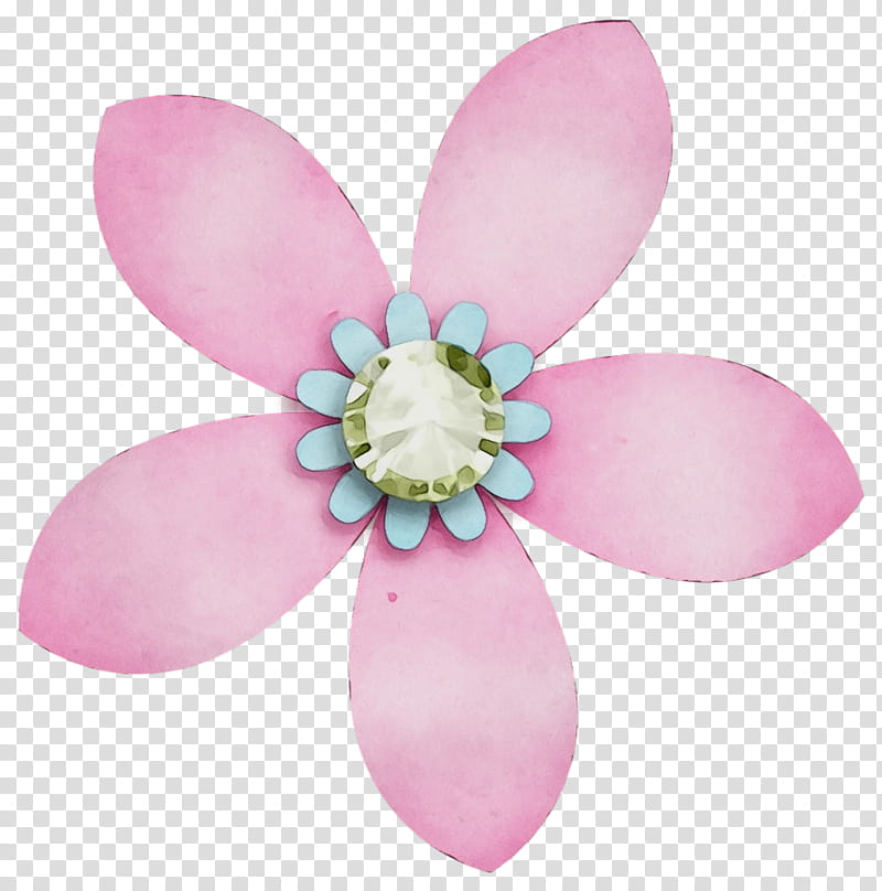 pink petal flower plant brooch, Watercolor, Paint, Wet Ink, Magnolia, Magnolia Family, Wheel transparent background PNG clipart