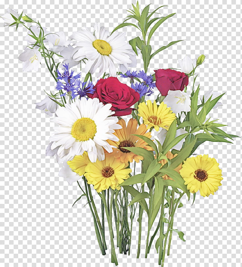 flower bouquet cut flowers plant floristry, Gerbera, Flower Arranging, Mayweed, Yellow transparent background PNG clipart