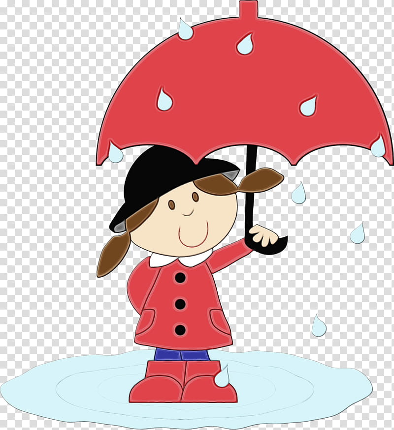 Girl, Umbrella, Girl With Umbrella, Silhouette, Cartoon, Rain transparent background PNG clipart