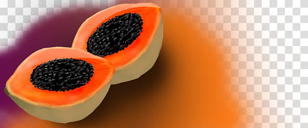 Papaya with cassis css, sliced papaya fruit transparent background PNG clipart