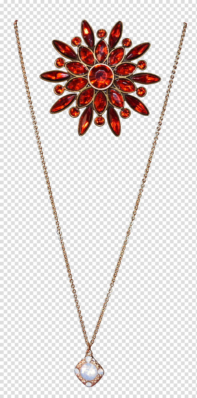 Gold Necklace And Flower Pendant update transparent background PNG clipart