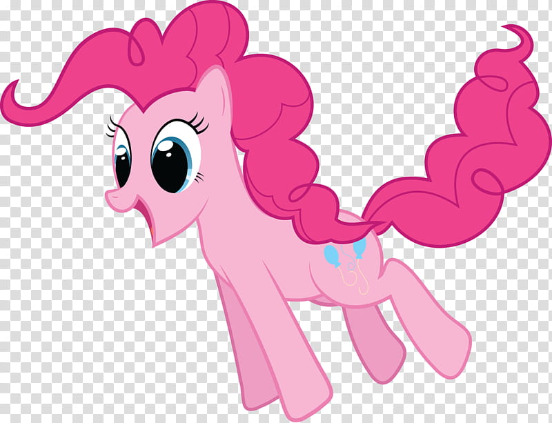 Bouncing around happily, pink pony cartoon character illustration transparent background PNG clipart
