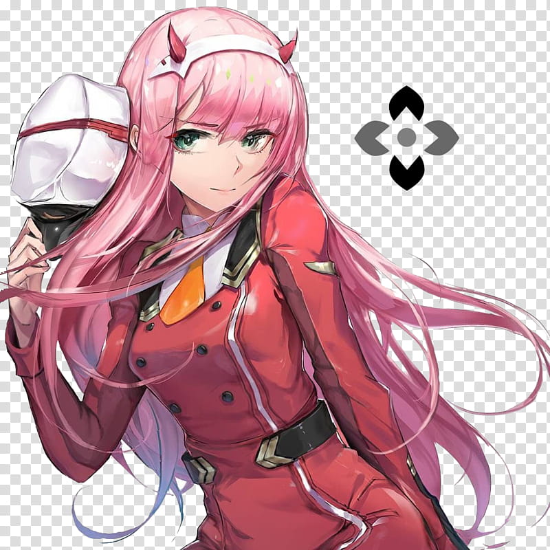 Zero Two render transparent background PNG clipart