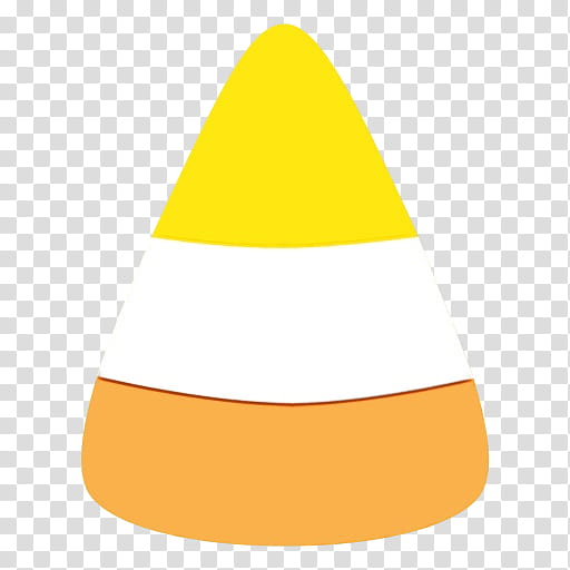 Candy corn, Watercolor, Paint, Wet Ink, Yellow, Orange, Cone transparent background PNG clipart