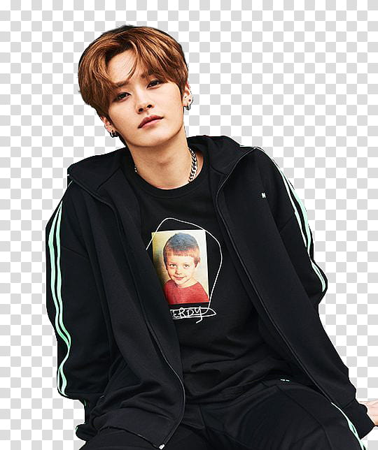 Stray Kids  STAR, male wearing black jacket transparent background PNG clipart