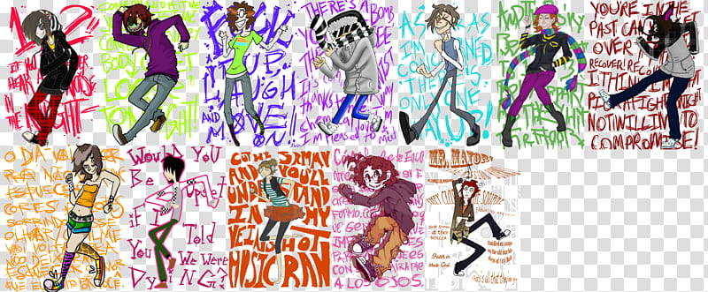 Skanking Collab, character collage graphic transparent background PNG clipart