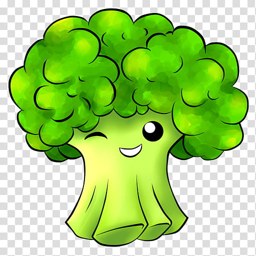 Green Leaf, Broccoli, Vegetable, Cauliflower, Food, Cartoon, Drawing, Kawaii transparent background PNG clipart