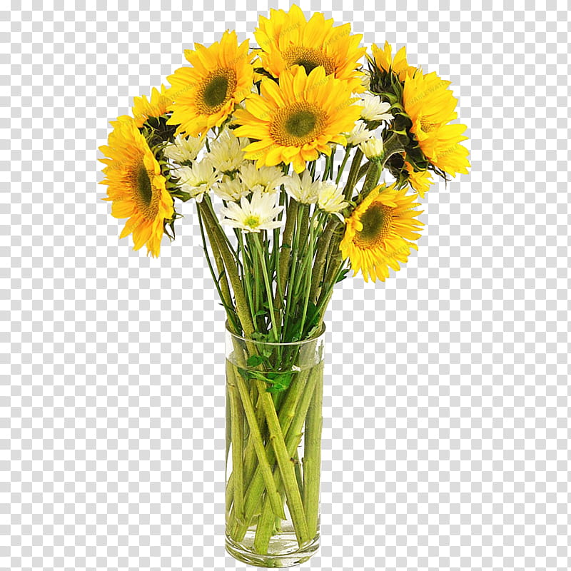 Flowers, Common Sunflower, Shop, Vase, Flower Bouquet, Sunflower, Floristry, Goods transparent background PNG clipart