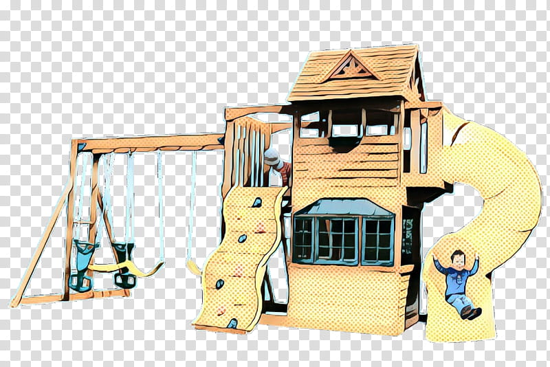 outdoor play equipment public space human settlement playground playset, Pop Art, Retro, Vintage, Toy, Playhouse, Playground Slide, Wood transparent background PNG clipart