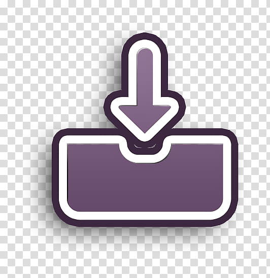 arrow icon down icon icon, Icon, Drawer Icon, Front Icon, Input Icon, Finger, Hand, Violet transparent background PNG clipart