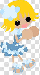 The icons of cute girls in cute dress, himawari-girl- transparent background PNG clipart