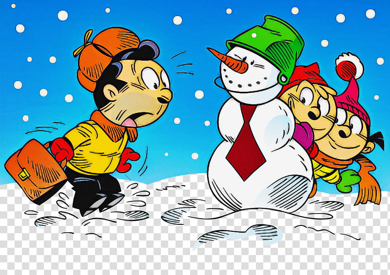 Snowman, Cartoon, Christmas Eve, Playing In The Snow, Animation, Christmas transparent background PNG clipart