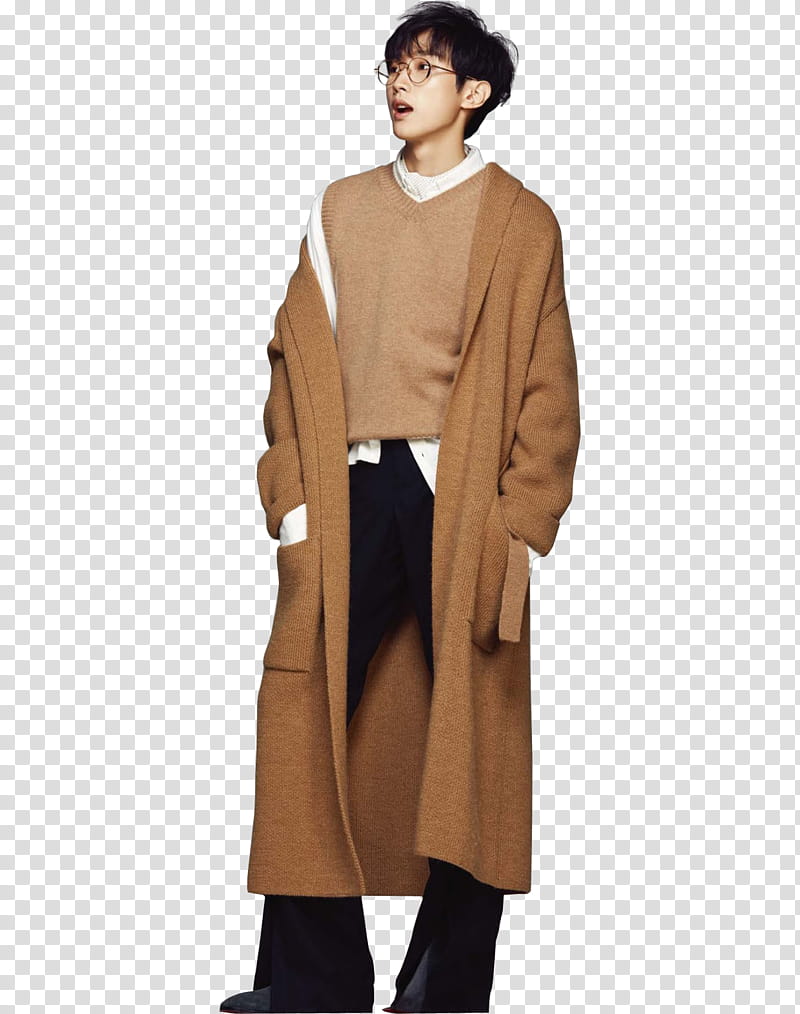 BA JINYOUNG, man wearing brown robe transparent background PNG clipart