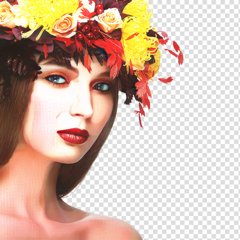 Autumn, Face, Beauty, Model, White, Studio, Fashion, Makeup transparent background PNG clipart