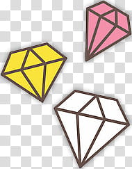 pink, yellow, and white diamond illustration transparent background PNG clipart