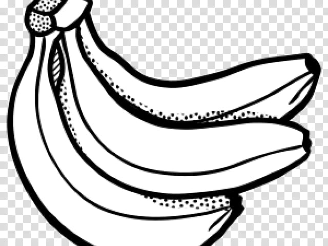 Banana Drawing, Banana Bread, Banana Pudding, Line Art, Blackandwhite, Coloring Book, Neck, Plant transparent background PNG clipart