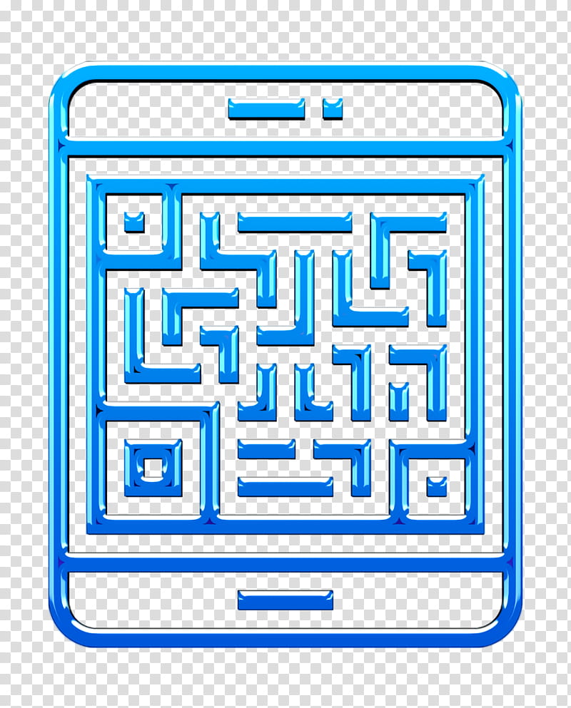 Qr code scan icon Digital Banking icon Qr code icon, Line, Technology, Electric Blue, Maze, Labyrinth transparent background PNG clipart