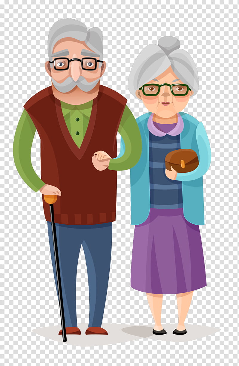Creative, Old Age, Senior, Grandparent, Poster, Standing, Cartoon, Shoulder transparent background PNG clipart