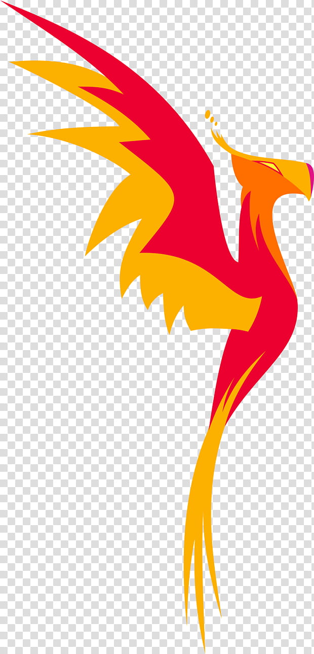 Phenix protecting the Hatchlings, red, orange, and yellow bird illustration transparent background PNG clipart