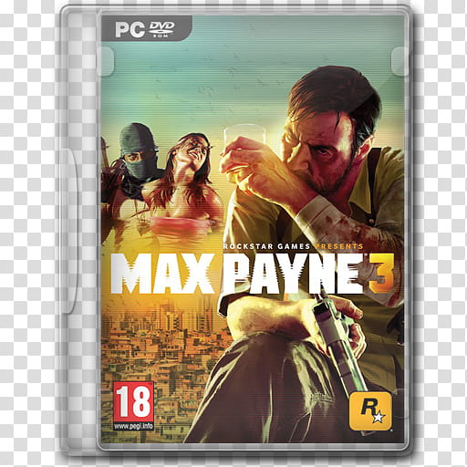 Game Icons , Max-Payne-, Max Payne  PC DVD case transparent background PNG clipart