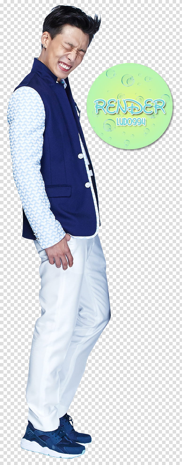 IKON, men's blue button-up vest transparent background PNG clipart