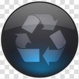 Inner Blue Circle, Recycle Bin logo transparent background PNG clipart