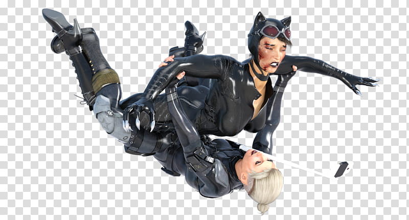 Catwoman vs Cassie , female character illustration transparent background PNG clipart