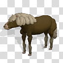 Spore creature Icelandic Horse , brown horse cartoon illustration transparent background PNG clipart