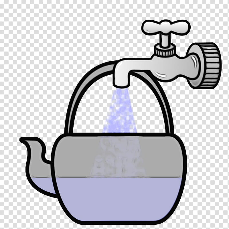 Watercolor Drawing, Paint, Wet Ink, Silhouette, Cartoon, Water Bottles, Kettle transparent background PNG clipart