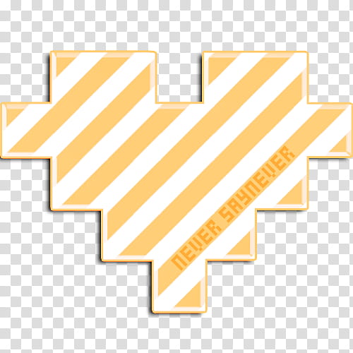 yellow and white striped heart illustration transparent background PNG clipart