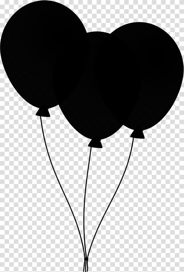 Balloon Black And White, Birthday
, Gymnastics, Party, Drawing, Rhythmic Gymnastics, Silhouette, Black And White transparent background PNG clipart